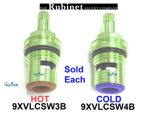 Rubinet 9XVLCSW4B ;;__ UNK 16pt; Cold ccwc 1/4 Turn brass ceramic cartridge; in Unfinish