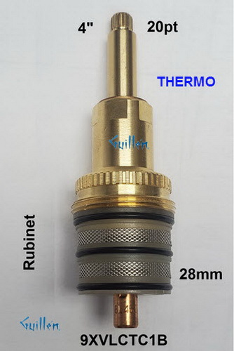 Rubinet 9XVLCTC1B;;__ 4in 20pt; Thermostatic cartridge model B 1/2 inch threaded design; in Unfinish