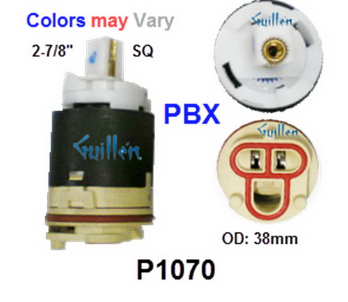 Sayco P1070;;__ 2-7/8in SQ; Pressure balance cartridge bath tub shower; in Unfinish