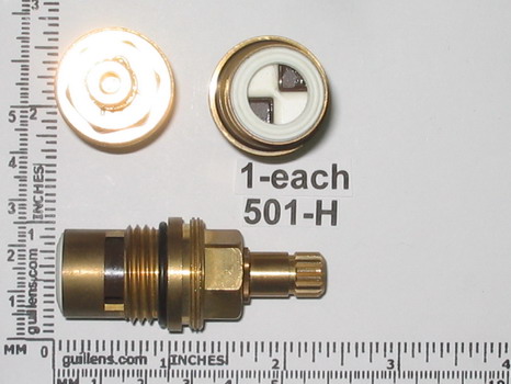 Sepco 501-H; ; 4 inch centerset stem hot cartridge 15pt broach; in Unfinish