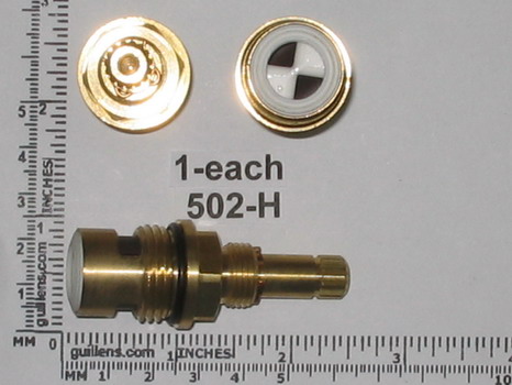 Sepco 502-H; ; 8 inch spread lavatory - bidet stem hot cartridge; in Unfinish   CRT502-H