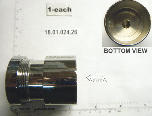 Sigma 18.01.024.26; 100 / 900 series; cylinder handle (body & cap) without ring insert; in Polished Chrome