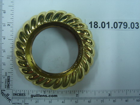 Sigma 18.01.079.40; 100 / 900; rope design ring handle insert; in Polished Brass PVD
