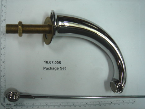 Sigma 18.07.005.26; 500 series; widespread lavatory spout; in Polished Chrome