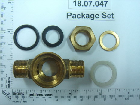Sigma 18.07.047; ; four way tee valve body spout assembly for lavatory faucet; in Unfinish