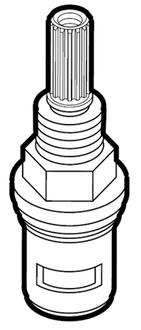 Sigma 18.30.018; ; 3/4"" inch ceramic cartridge hot 16 point for bath deck mount roman tub; in Unfinish