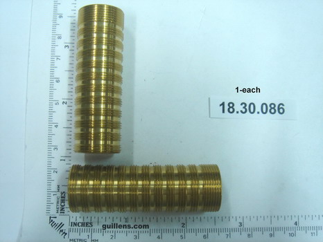 Sigma 18.30.086; Sigmatherm; thermostatic threaded tube standard 2 1/2"" inch stem extension for bath shower faucet; in Unfinish