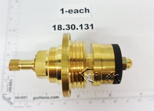 Sigma 18.30.131; ; 1"" inch compression shut-off valve cartridge 20 point for bath shower faucet; in Unfinish