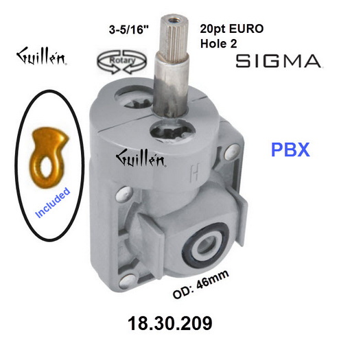 Sigma 18.30.209;;__ 3-5/16in 20pt; Pressure balance cartridge for exposed system; in Unfinish
