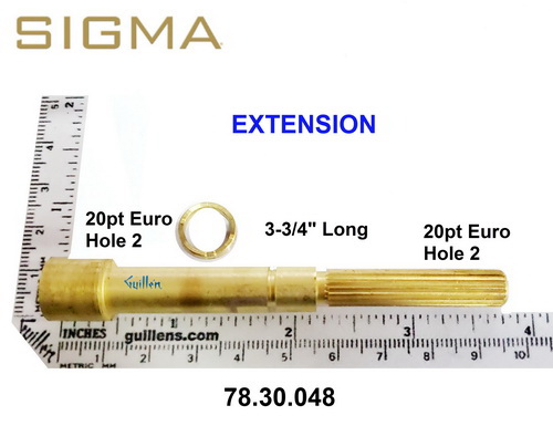 Sigma 78.30.048; ; __ 3-3/4in 20pt; stem cartridge extension 20 point; in Brass; in Unfinish; Discontinued Product Use EXT6140