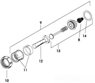 Sloan 0302390; ; B-73-A handle assembly (ada compliant); in Chrome