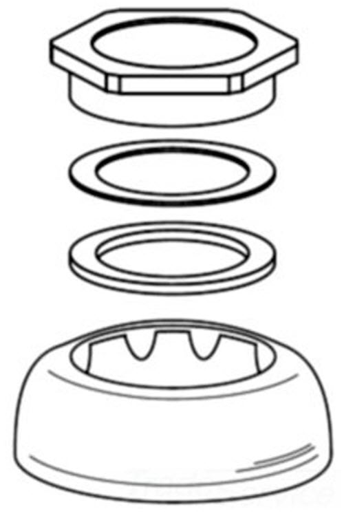 Sloan 0306145; ; F-56-A spud nut & flange 1-1/2"; in Unfinish