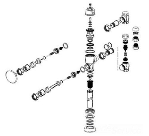 Sloan 0314223PK; ; CN-121-A main seat for shower piston for exposed flushometer; in Unfinish