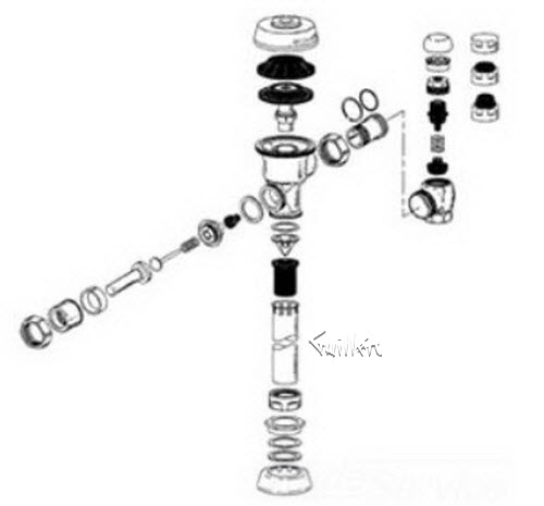 Sloan 3302306; ; B-51-A handle repair kit; in Unfinish