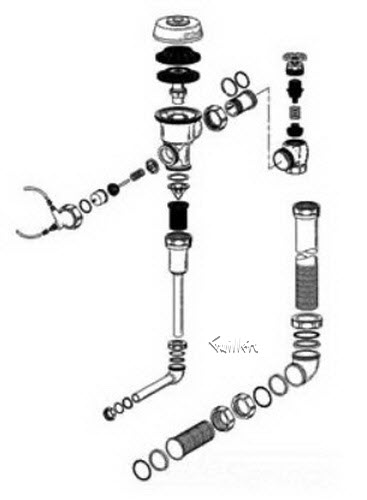 Sloan 3323182; ; V-651-A vacuum breaker repair kit; in Unfinish