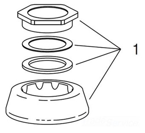 Sloan 5306115; ; F-5 slip joint gasket 1" quantity pack only (48/pack); in Unfinish