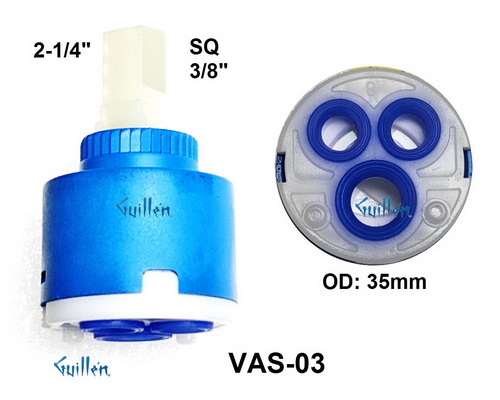 Sunico VAS-03;__ 2-1/4in; SQ; Single lever cartridge; in Unfinish