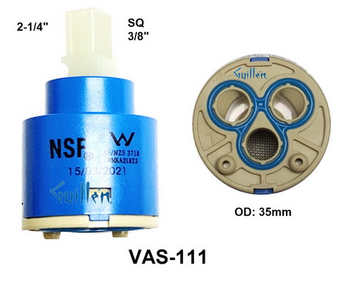Sunico VAS-111;__ 2-1/4in; SQ; Single lever cartridge; in Unfinish
