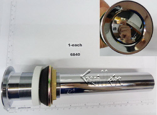 Suncraft 6840 Push and Lock Pop Up Less Overflow Chrome Plated.   10256