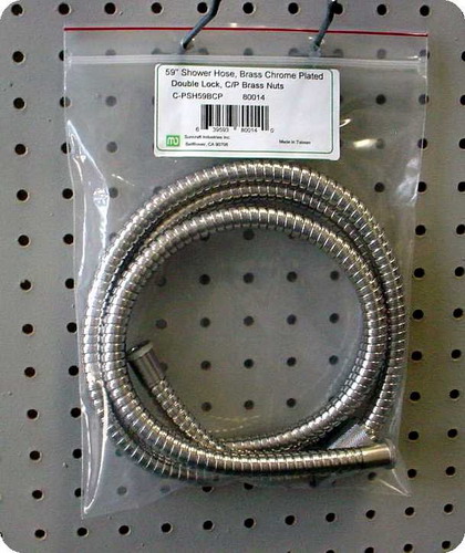 Suncraft C-PSH59BCP 59" hose brass Chrome Plated, double lock with Chrome Plated b...   80014