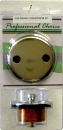 Suncraft C-TD3200SN Tub Drain Conversion Kit Satin Nickel Finish.   80134