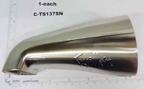Suncraft C-TS137SN Tub Spout (zinc 1/2" IPS Nose Mount Satin Nickel   80110