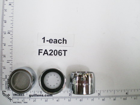 Suncraft FA206T Small Aerator Chrome Plated Female Thread (Tube of 6); Discontinued Product