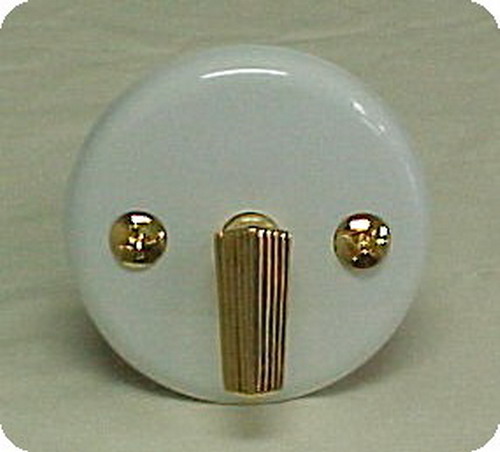 Suncraft FP141WG Face Plate W/Trip Assembly With Screws White/Gold Finish.   10141