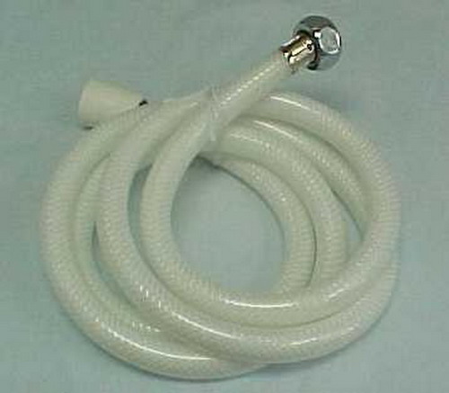 Suncraft PSH59VWN 59 Shower Hose White Vinyl with White Taper nut; Discontinued Product