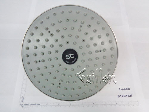 Suncraft S1201SN 7" Rain Shower Head Platsic Satin Nickel Body Brass Ball Joint   11116
