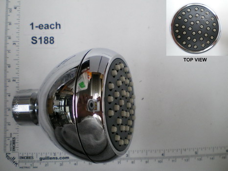 Suncraft S188 Clog Resistant Showerhead Chrome Plated Finish. 1.8GPM   11040