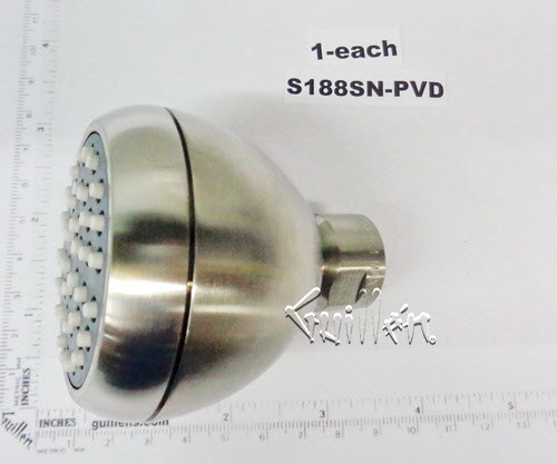 Suncraft S188SN-PVD Clog Resistant Showerhead Solid Brass Body Satin Nickel PVD F...   11053