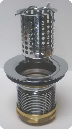 Suncraft SA103 Duplex strainer assembly, Brass chrome plated   12163
