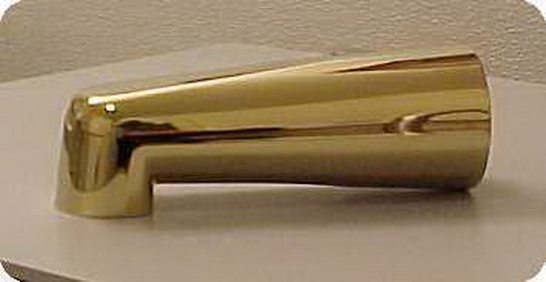 Suncraft TS127PVD 7" Tub Spout Zinc Chrome Plated 1/2" IPS Nose Mount.   10198