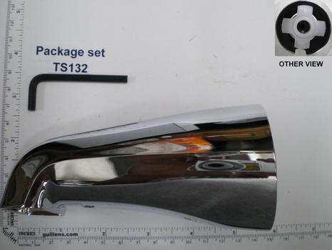 Suncraft TS132 Tub Spout Split Fit 5/8" OD Copper Tube Chrome Plated.   10106