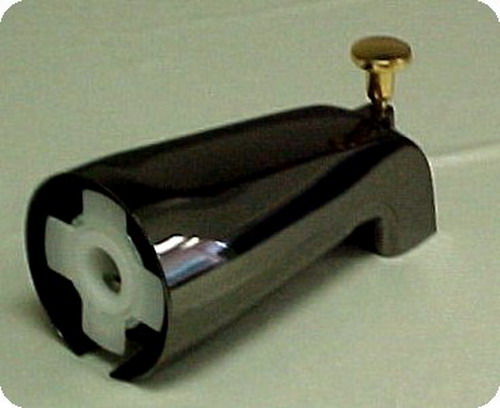 Suncraft TS133BG Front Diverter Spout Slip Fit 5/8"OD Copper Tube Black/ Gold Finish.   10121