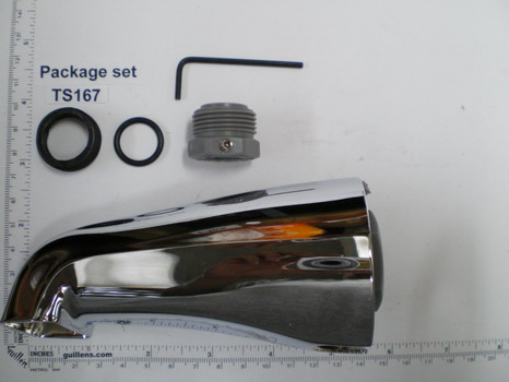 Suncraft TS167 1-4-ALL *Universal Fit Adjustable Tub Spout Chrome Plated Finish.   10169