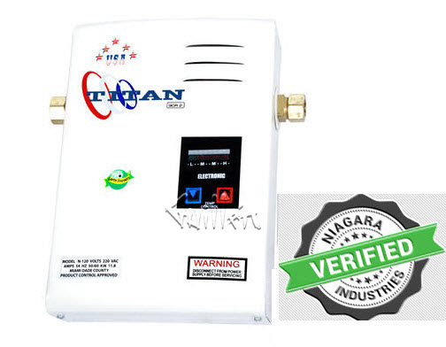 Titan N-100; ; 10.8 kw 220 volt 49 amp tankless water heater scr 2; in Unfinish   NO RETURN - Titan Factory Warranty