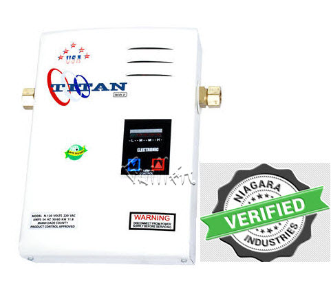 Titan N-85; ; 8.5 kw 220 volt 38 amp tankless water heater scr 2; in Unfinish   NO RETURN - Titan Factory Warranty