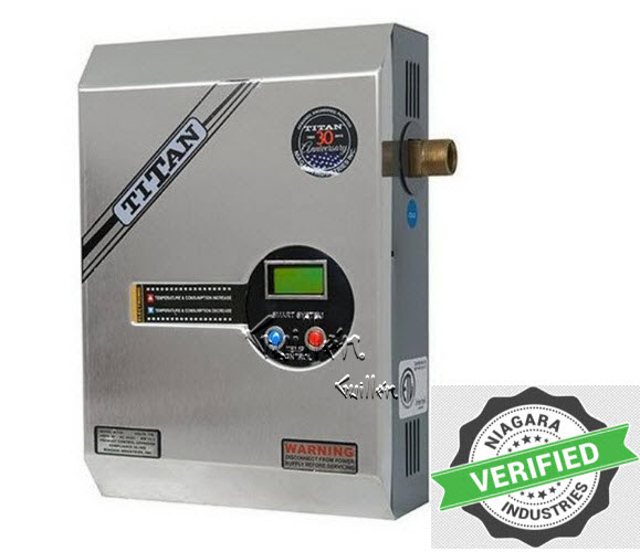 Titan N-120S; ; 12.3 kw 220 - 240v 56 amp tankless water heater scr-3 digital flow 4.25 gpm; in Unfinish   N-140     NO RETURN - Titan Factory Warranty