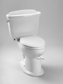 Toto CST754SFN; Whitney; two piece 1.6 gpf toilet elongated g-max 12"""" rough-in universal height plumbing repair technical part breakdown