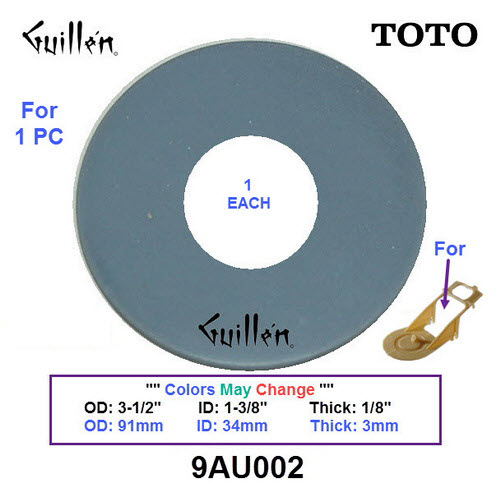 Toto 9AU002;;__ 3-1/2in 1-3/8in; 1 each; Flat seal gasket for 1 piece toilet flush valve flapper; in Unfinish