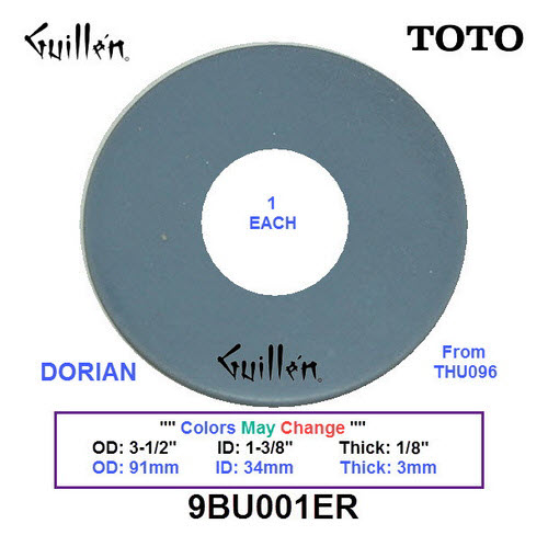 Toto 9BU001ER;;__ 3-1/2in 1-3/8in; 1 each; Flat seal gasket for toilet flush valve; from THU096; in Unfinish
