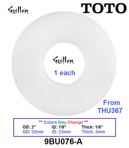 Toto 9BU076-A;;__ 2in 7/8in; 1 each; Flat seal gasket for flush valve for in wall tank; from THU367; in Unfinish; Replaces 9BU076