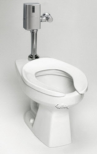 Toto CT705L; Commercial; 1.6 gpf flushometer toilet ada 10""""- 12"""" rough-in plumbing repair technical part breakdown