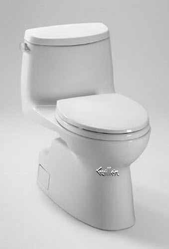 Toto MS614114CEF, MS614114CEFG; Carlyle II; one-piece high-efficiency toilet 1.28 gpf plumbing repair technical part breakdown