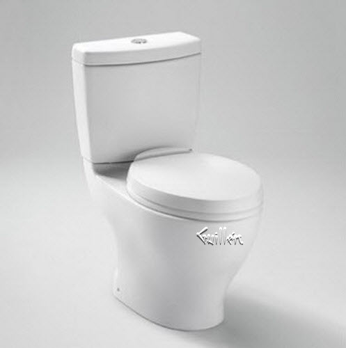 Toto ST412M; Aquia; two piece 1.6 & 0.9 gpf toilet two piece elongated dual max 12 & 10 rough in universal height plumbing repair technical part breakdown