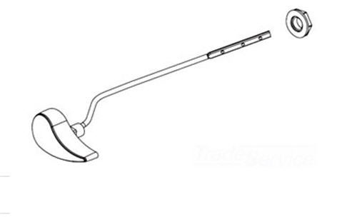 Toto THU004#BN; ; trip lever for one piece toilet   THU004#SN; in Brushed Nickel; Discontinued Product - Use Toto THU808#BN-A