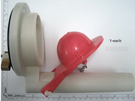 Toto THU013P; ; 1 piece toilet dual valve assembly with pink flapper ( 16+1 ) toilet tank; in Red / Pink   THU013W; THU013Z; THU013  ; Discontinued Product; Discontinued Product - Use Toto THU451.10A-A