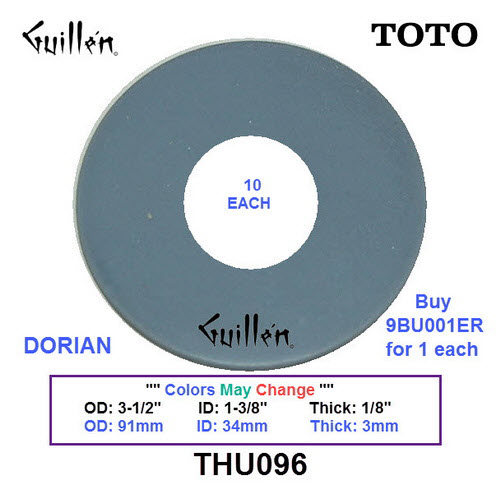Toto THU096; ; ( 10 each ) flapper disc gasket (toilet; in Red Or Grey   THU096-s